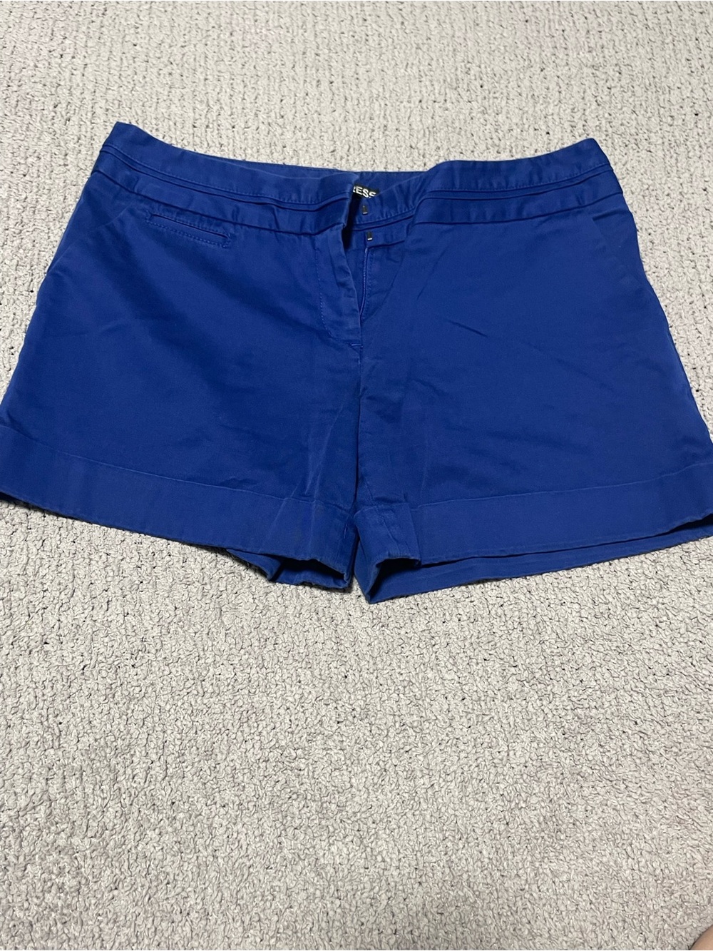 Express Women’s Cobalt Blue Tailored Bermuda Shorts